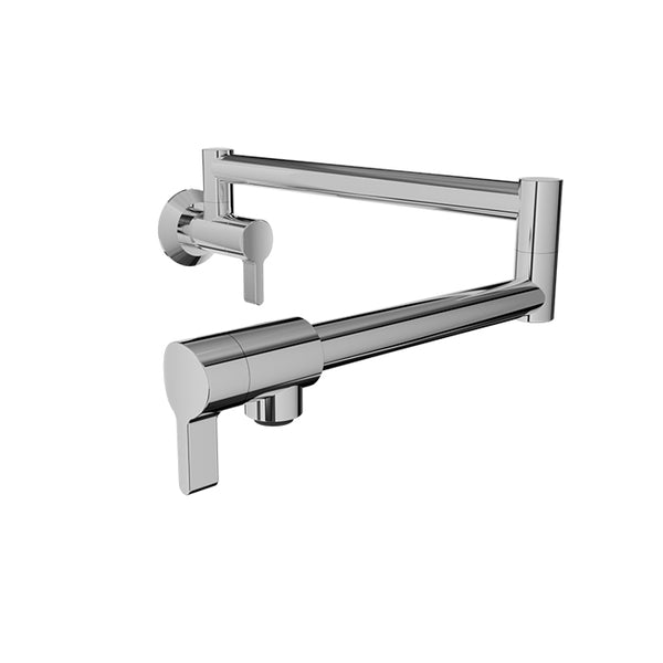 ARTE - Single hole wall-mounted pot filler with two handles (CUI-4293-00L-)