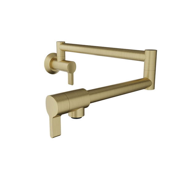 ARTE - Single hole wall-mounted pot filler with two handles (CUI-4293-00L-)
