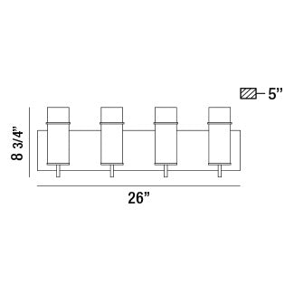 Pista - Wall mount 26" VANITY LIGHT