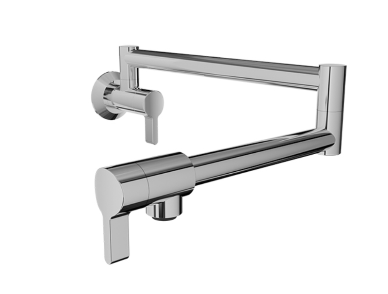 ARTE - Single hole wall-mounted pot filler with two handles (CUI-4293-00L-)