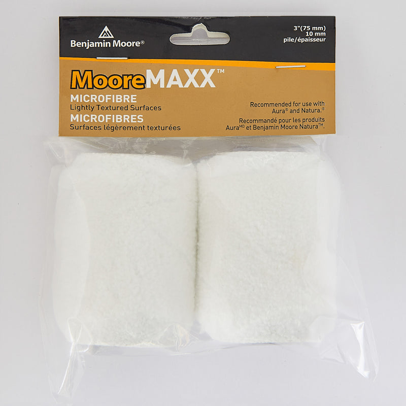 MooreMAXX Microfibre 3" 10mm Rollers 2 Pack