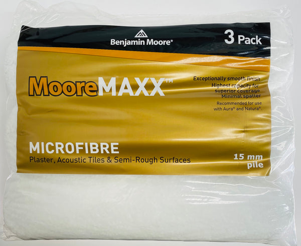 MooreMAXX Microfibre 15mm Rollers 3 Pack