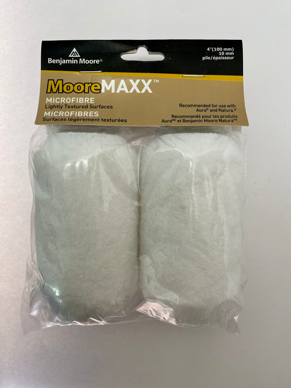 MooreMAXX Microfibre 4" 10mm Rollers 2 Pack