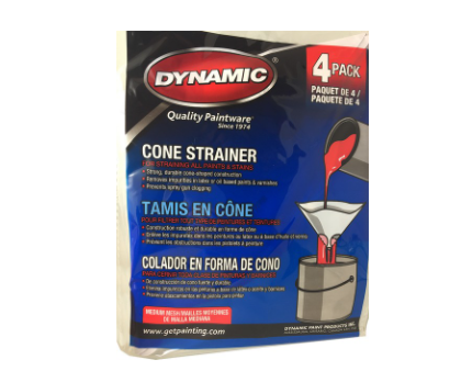 Dynamic 12004 Medium Cone Strainer 4Pk
