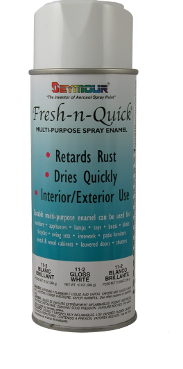 Seymour 11-2 Gloss White 473ml (16 oz.) Fresh-N-Quick Multi-Purpose Spray Enamel
