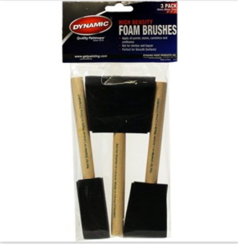 Dynamic HB285050 Assorted High Density Foam Brush 3Pc Set