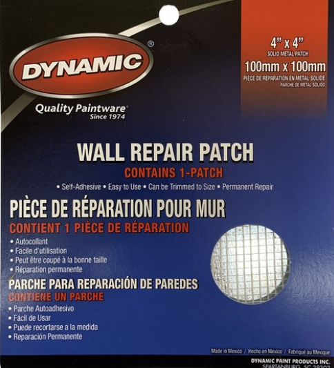 Dynamic LF044001 4" x 4" (100mm x 100mm) Drywall Repair Patch