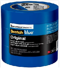 3M ScotchBlue™ Original Painter’s Tape 2090-36AP3 1.41 x 60yd (36mm x 55m) Blue Multi-Purpose Masking Tape 3Pk